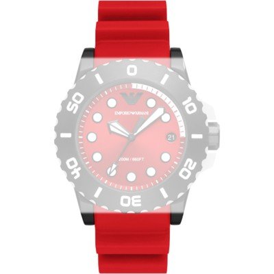 Emporio armani store watches red strap