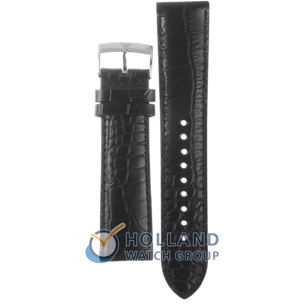 armani watch strap leather