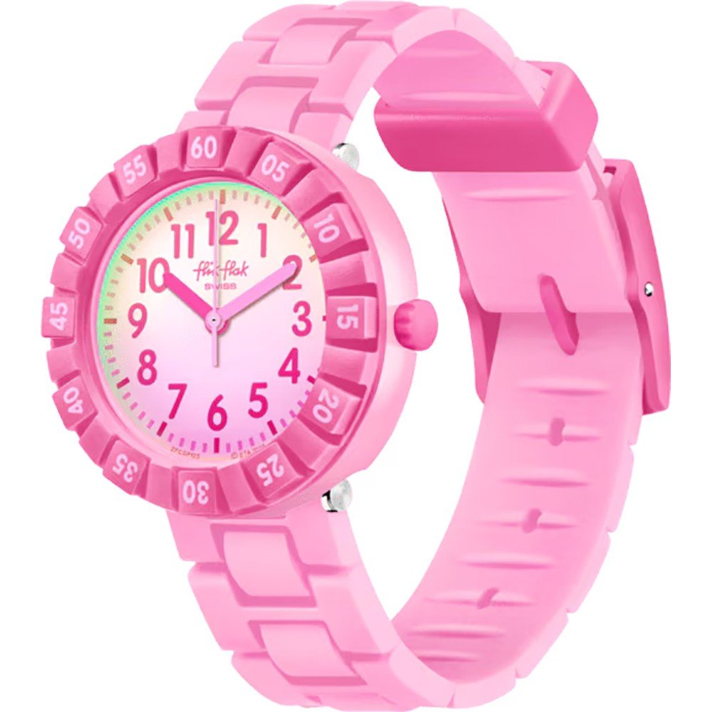 Flik Flak 5+ Power Time FCSP125 Pink Splash Watch