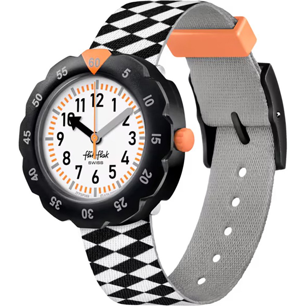 Flik Flak 5+ Power Time FPSP069 Race Flag Watch