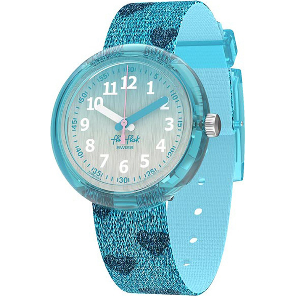 Flik Flak FPNP064 5+ Power Time Watch - Turquoise Sparkle