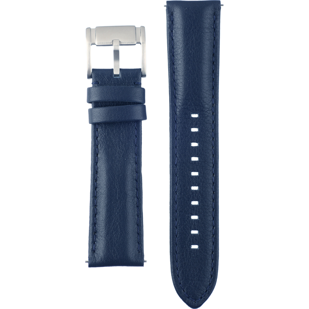 Fossil 22mm blue discount leather watch strap