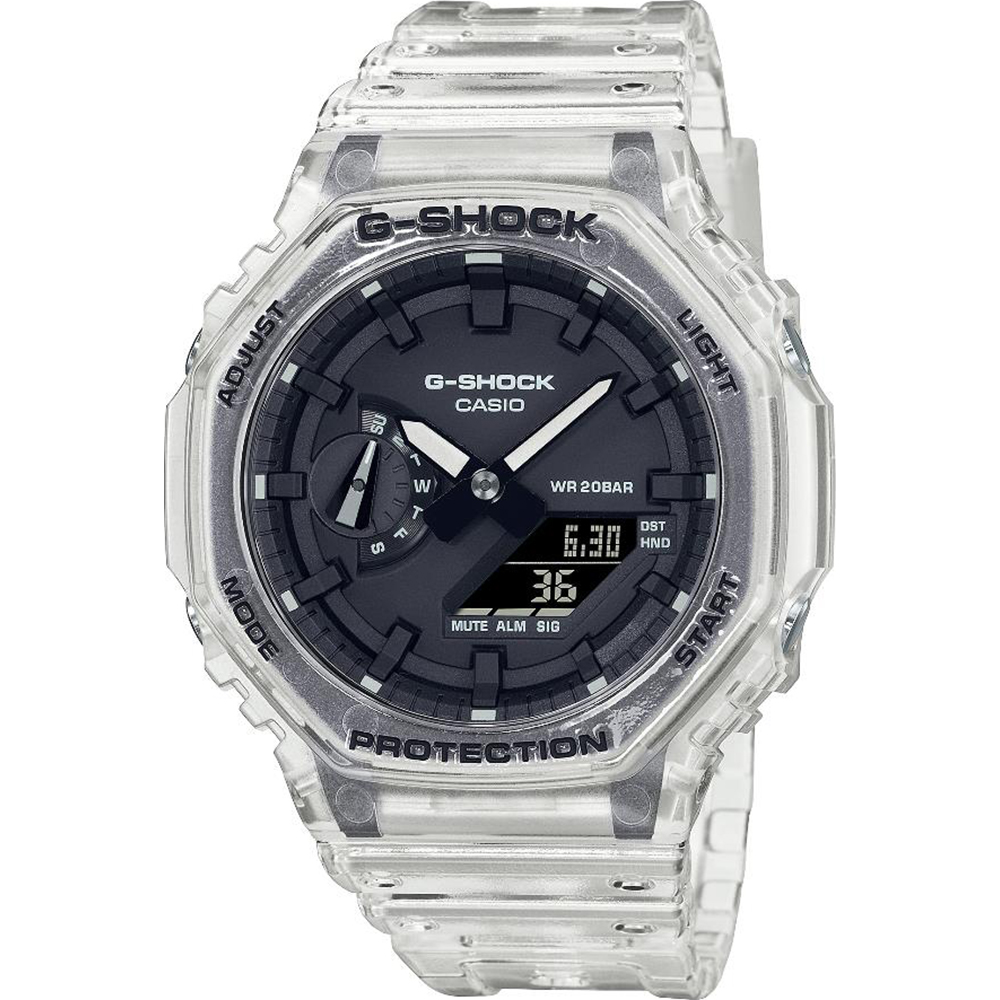G-Shock Classic Style GA-2100SKE-7AER Skeleton Series - White Watch