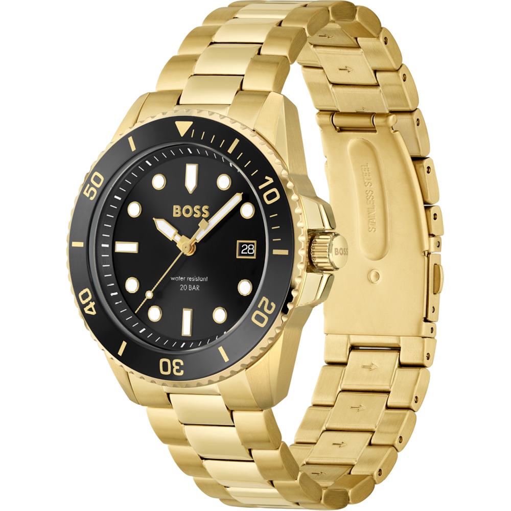 Gold and black hugo boss outlet watch