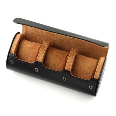 HWG Accessories WATCHROLL-THREE Watchroll Three Black Watch storage box