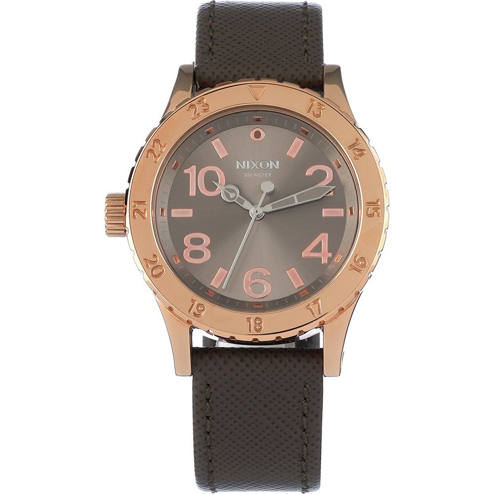 Nixon gold leather watch hotsell