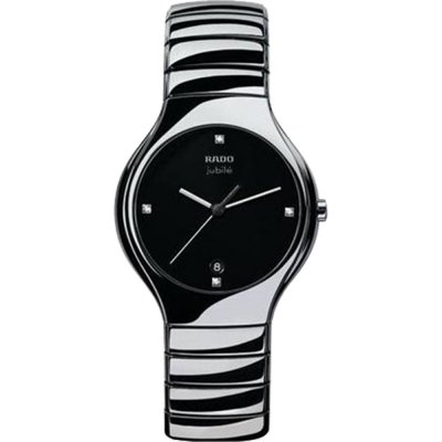 Rado men's r27653742 true jubile online analog display swiss quartz black watch