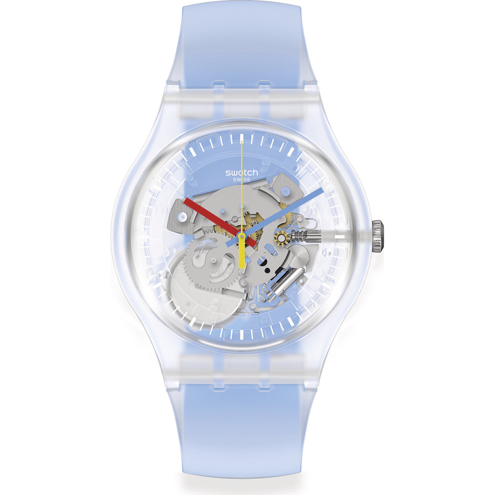 Swatch NewGent SUOK156 Clearly Blue Striped Watch