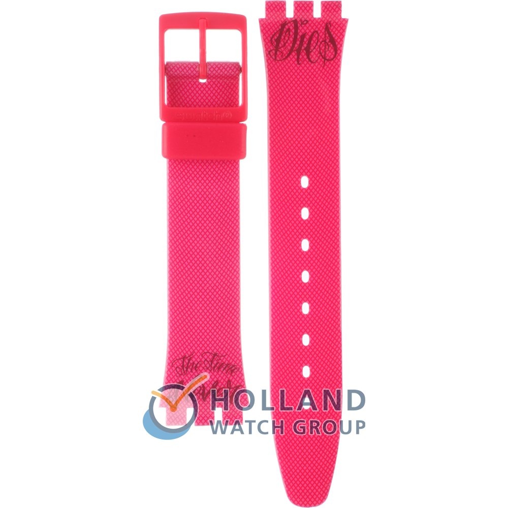 Swatch Plastic Standard Access Solar Musicall Stop G SK SL SR SS AGP138 GP138 Time Never Dies Pink Strap