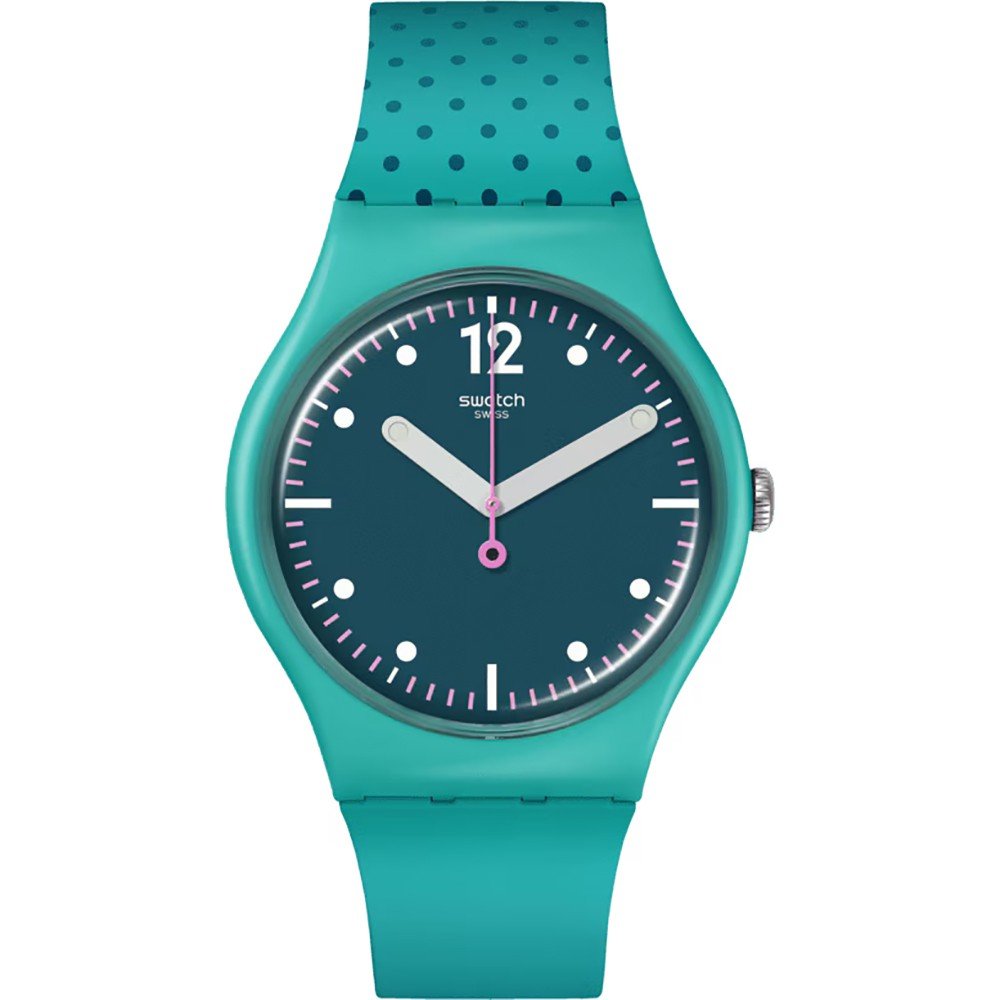 Swatch Originals Large (41mm) SO29G108 Green Backside Wave Watch