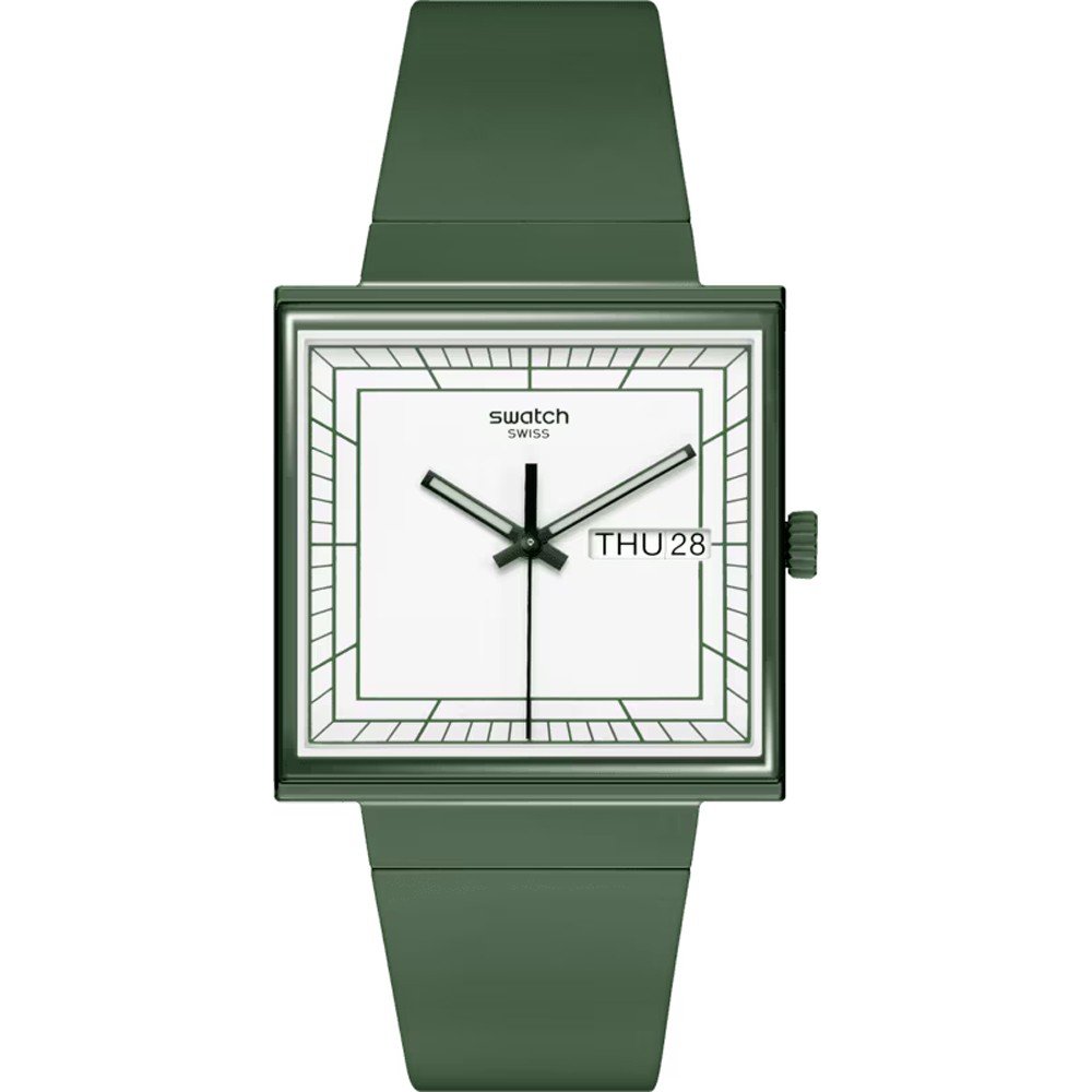 Swatch What If - Square SO34G700 What If... Green? Watch