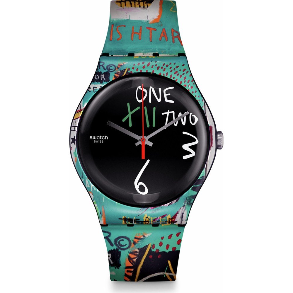 Swatch Originals Large (41mm) SUOZ356 Ishtar by Jean-Michel Basquiat Watch