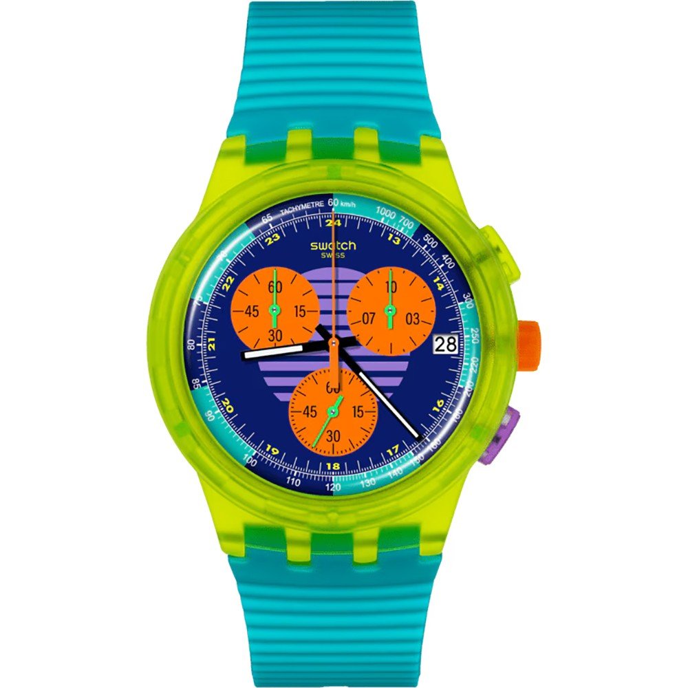 Swatch New Chrono Plastic SUSJ404 Swatch Neon Wave Watch