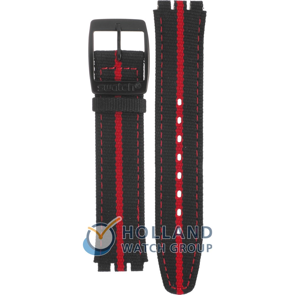 Black/Red Striped Strap