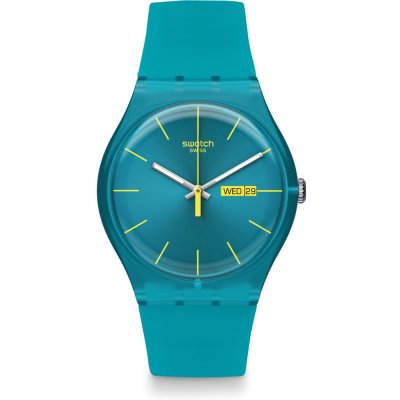 Swatch Originals Large (41mm) SUOL700 Turquoise Rebel Watch